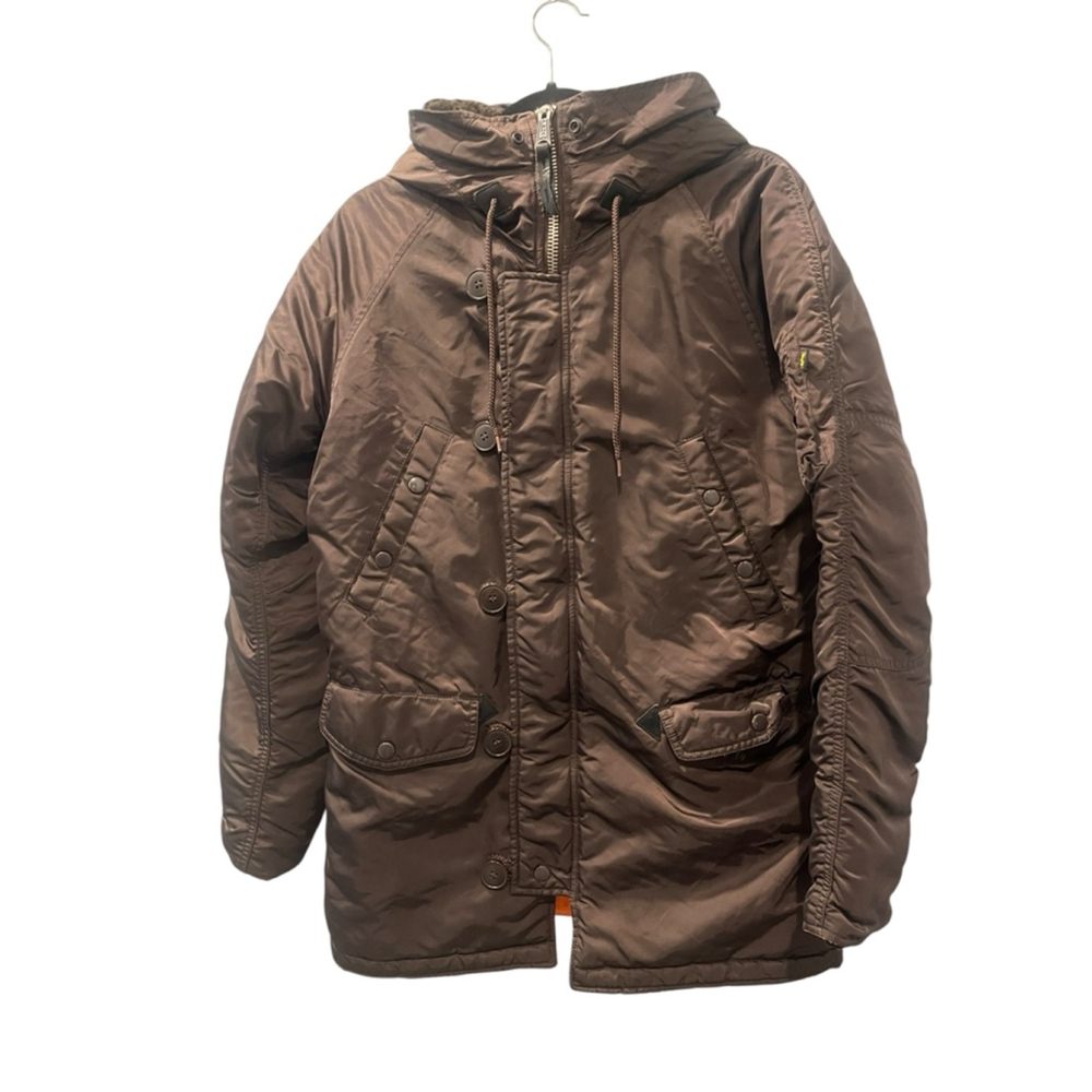 Alpha Industries Hooded Heavyweight Extreme Cold Weather Jacket Size Small Men's